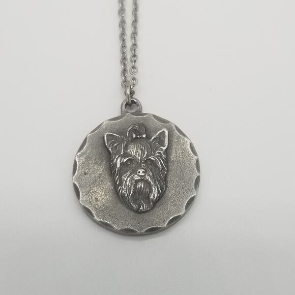 Rawcliff Pewter Yorkshire Terrier Necklace Pendant - Picture 2 of 5